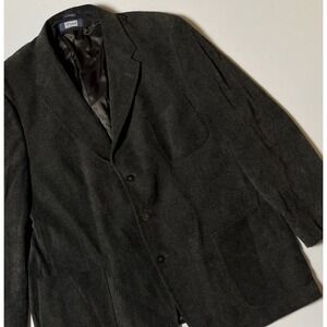 Austin Reed Pure New Wool Blazer 50R Charcoal Sport Coat Soft Union Made Jacket